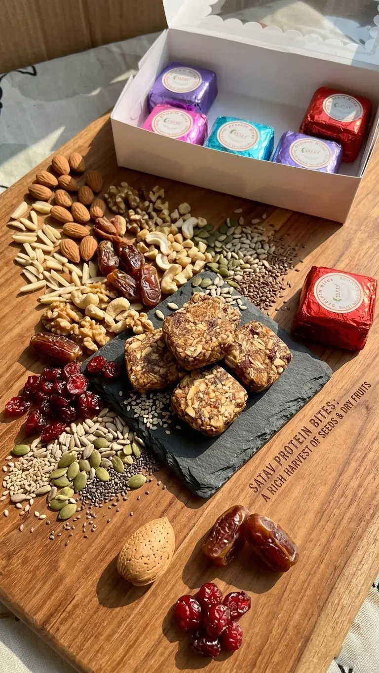 Satav Protein Bites | Healthy Energy Bites with Nuts, Seeds & Dry Fruits | No Added Sugar - Image 2