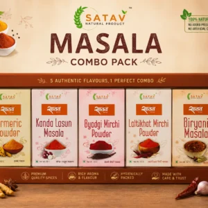 Ultimate Indian Kitchen Spice Combo (5-in-1) | Turmeric, Lal Tikhat, Byadgi, Kanda Lasun & Biryani Masala